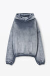 Alexander Wang washed chalk unisex crystal hotfix hoodie