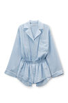 Alexander Wang oxford blue multi blue pre-styled pajama romper
