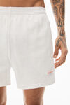 Alexander Wang white unisex short in heavy cotton jersey