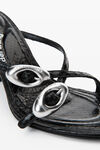 alexander wang dome 85 water snake strappy sandal black
