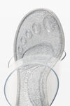 alexander wang nudie 105 sandal in glitter/pvc silver