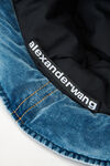 Alexander Wang washed light indigo down bucket hat in cotton velvet