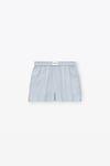 alexander wang kids classic boxer short in compact cotton xenon blue