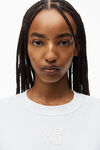 alexander wang ストラクチャードテリー パフロゴ スウェットシャツ white
