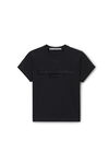 Alexander Wang black ディストレストロゴ コットンジャージー シュランケン tシャツ