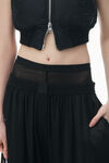alexander wang layered boxer pant in silk charmeuse black