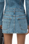 Alexander Wang vintage light indigo denim minidress in cotton
