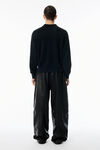 Alexander Wang black black wool-blend henley pullover
