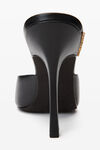 Alexander Wang black lucienne 105 毫米光滑皮革夹趾穆勒鞋