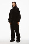 alexander wang 拷花丝绒运动裤 black
