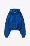 Alexander Wang washed scuba blue blue bubble logo hoodie