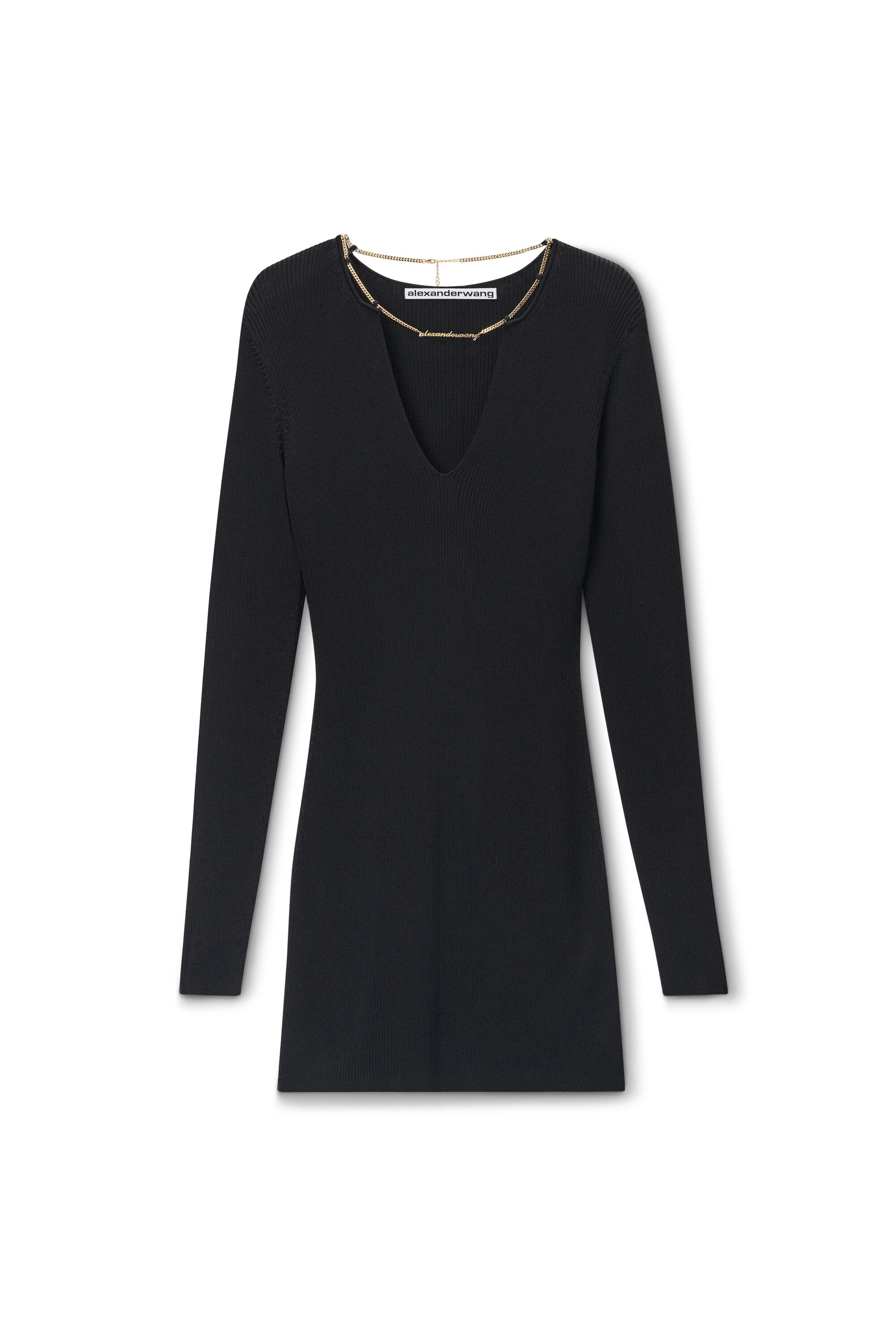 Logo Nameplate Dress in BLACK | alexanderwang®