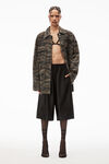 alexander wang 迷彩色束腰牛仔夹克 camo