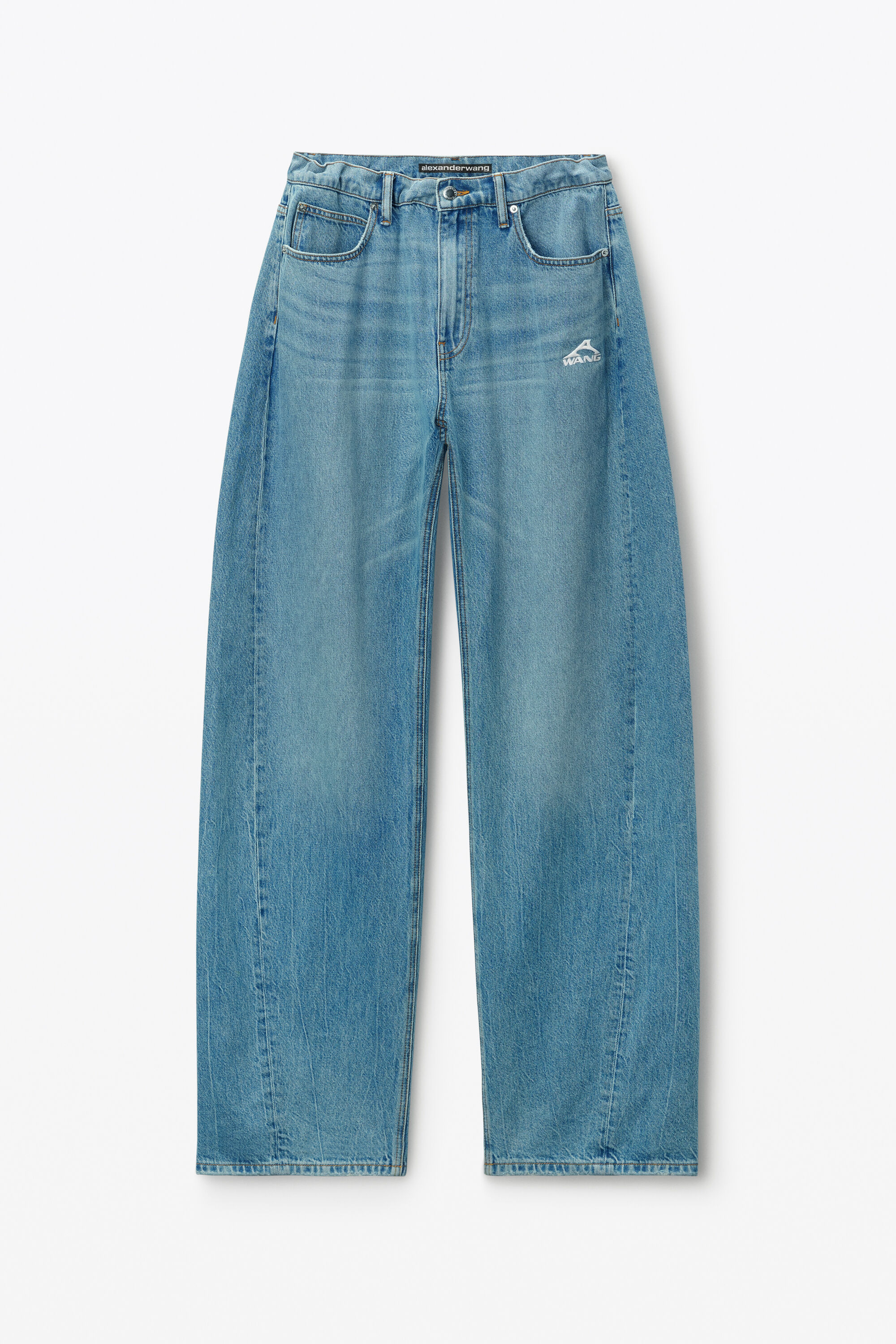 Alexander Wang ☆ブルー レイヤード ルースジーンズ Alexander Wang レイヤード ストレートジーンズ | ブルー
