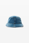 Alexander Wang washed light indigo down bucket hat in cotton velvet