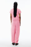 Alexander Wang washed lotus pink shrunken cotton tee with logo