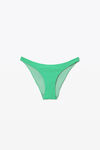 alexander wang bikini bottom in textured logo jersey neon kelly