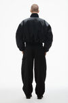 Alexander Wang black unisex bomber jacket in sateen