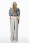 Alexander Wang oyster white pre-styled trouser with turn-down waistband