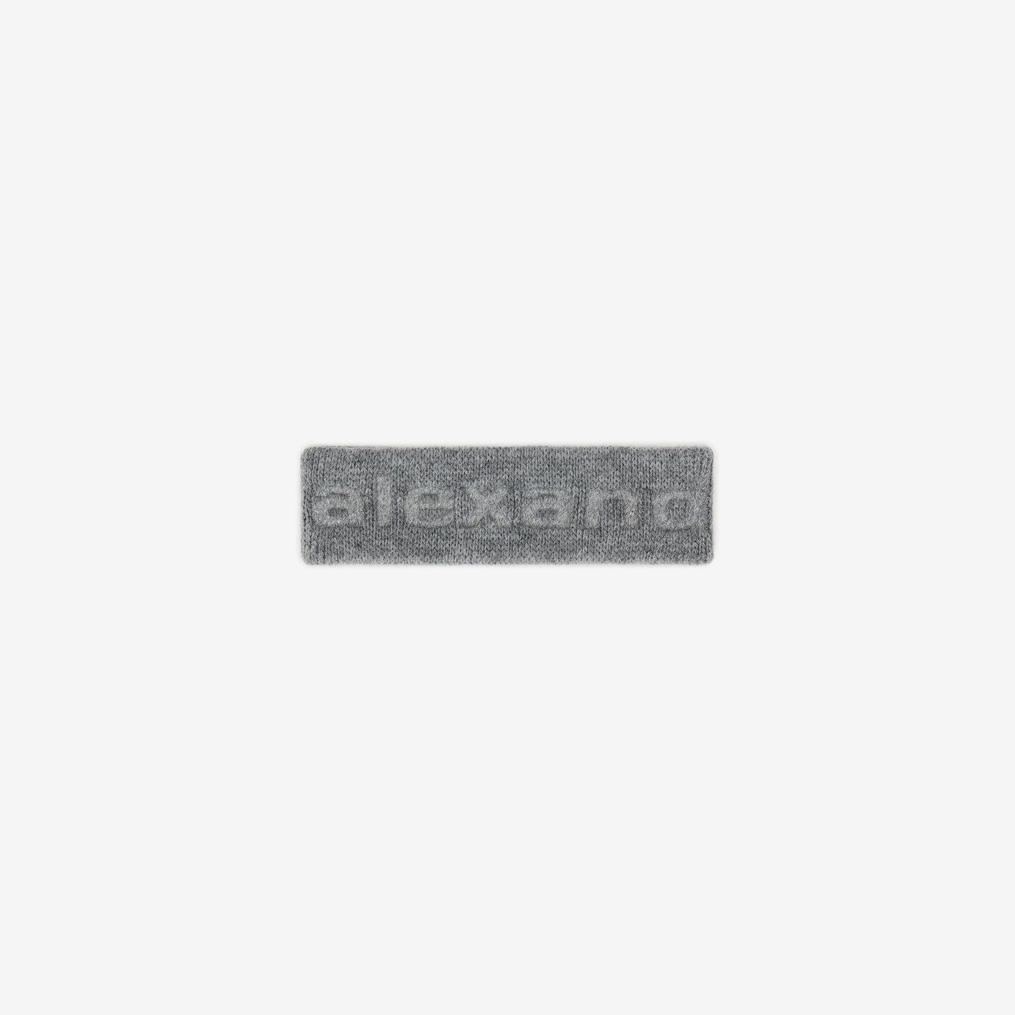 Shop Alexander Wang Logo Headband In Compact Deboss In Medium Grey Melange