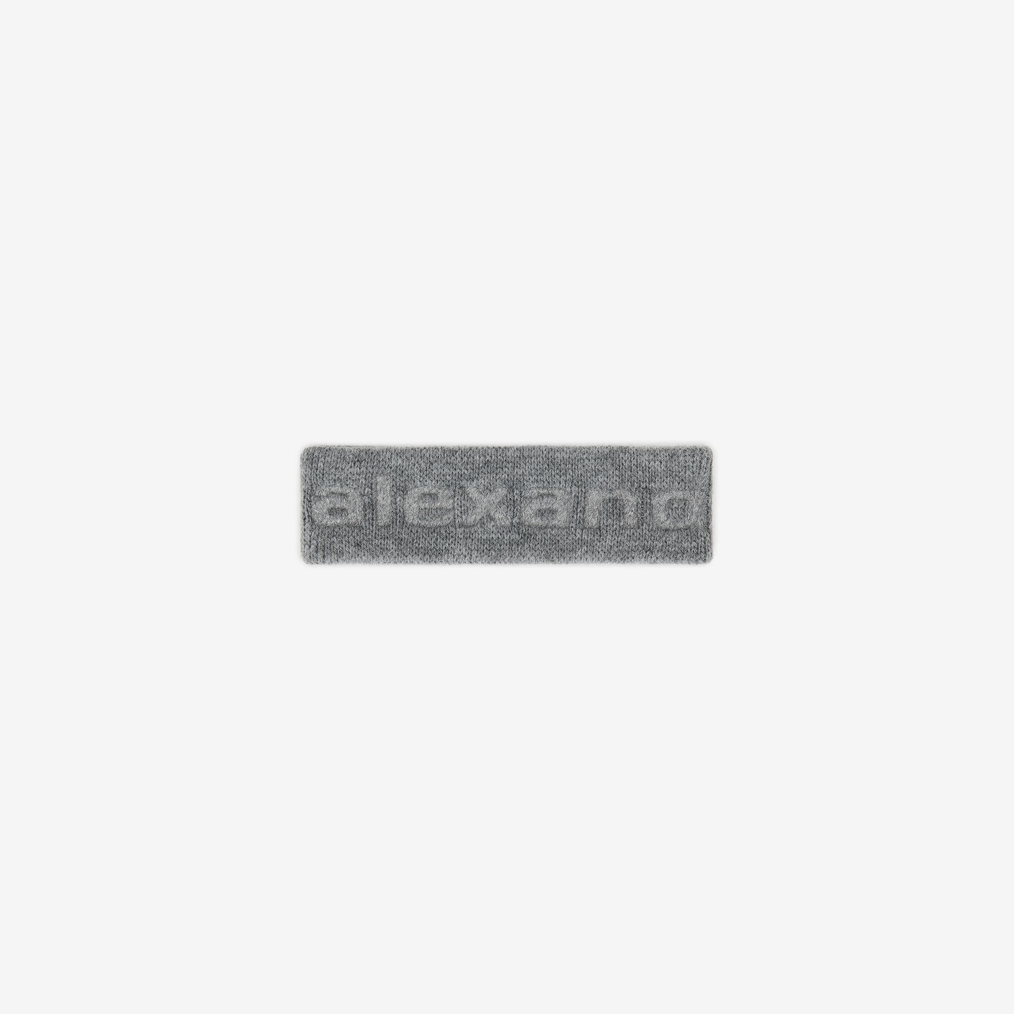 Alexander Wang Logo-debossed Ribbed-knit Headband In Medium Grey Melange