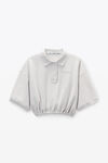 Alexander Wang light heather grey ライトグレー ストライプ ピケ ポロ