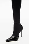 alexander wang viola 105 high boot in leather and nylon black