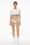 Alexander Wang white classic thong in ribbed jersey