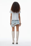 Alexander Wang light heather grey t-shirt en jersey de coton à logo en relief