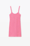 Alexander Wang lotus pink rosa trägerkleid in waffelstrick
