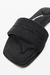 Alexander Wang grey aged vy slide sandal in denim