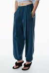 Alexander Wang vintage navy logo waistband pleated sweatpants