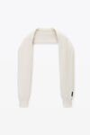 Alexander Wang ivory hybrid ribbed scarf with sleeves