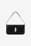 dome structured flap bag in leather
