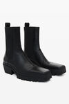 alexander wang terrain 裂纹漆皮机车靴 black