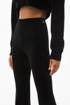 alexander wang flared pant in velour black