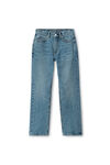 alexander wang og high-rise stovepipe jean in denim vintage medium indigo