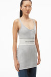 alexander wang 徽标弹力连衣裙 grey