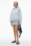 Alexander Wang light heather grey ストラクチャードテリー パフロゴ フーディー