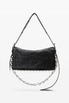 Alexander Wang black black leather ricco medium flap bag