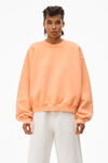 alexander wang 厚实摇粒绒圆领衫 faded neon orange