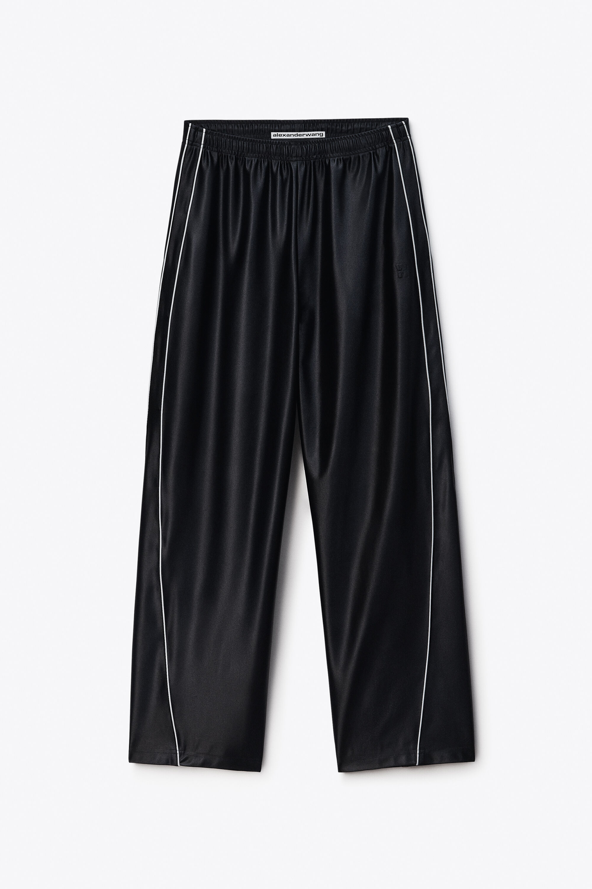 Alexander wang ズボン Mid-Rise Trackpant in Satin Faille Jersey. in BLACK | alexanderwang®