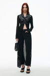 alexander wang og high-rise stovepipe jean in denim washed black