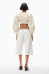 alexander wang ナチュラルデニム ロゴ ボードショーツ vintage white