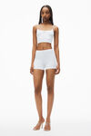 Alexander Wang white cropped ribbed cotton cami tank