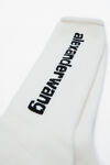 Alexander Wang white logo sock in cotton terry