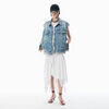 Alexander Wang light powder blue regen indigo denim vest with hardware