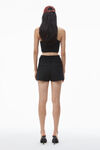 Alexander Wang black pre-styled pleated short with boxer waistband