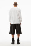 alexander wang long-sleeve tee in high twist jersey white