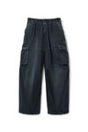 Alexander Wang washed jet black pre-styled ripstop cargo pants